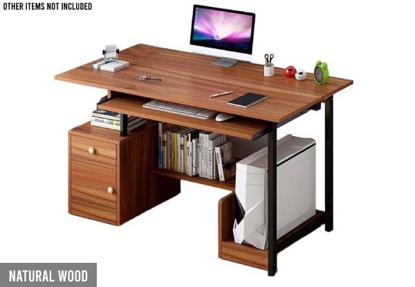 Wooden Computer Work Station Desk - Two Colours Available