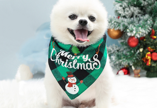 Christmas Pet Triangle Bandana Scarf - Option for Two & Four-Pack