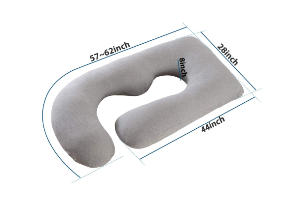 U-Shape Pregnancy Full Body Pillow - Two Colours Available