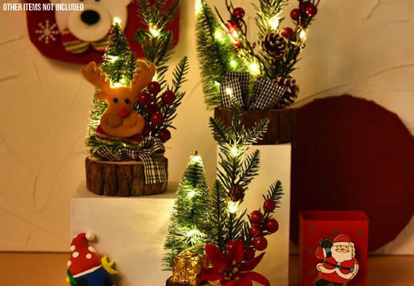Mini Christmas Tree with Light - Three Options Available