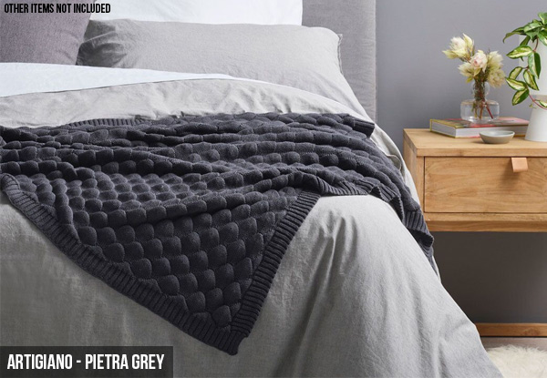 Canningvale Royale Luxury Knit Throw Rug - Four Colours Available incl. Nationwide Delivery