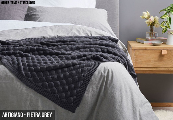 Canningvale Royale Luxury Knit Throw Rug - Four Colours Available with Free Delivery