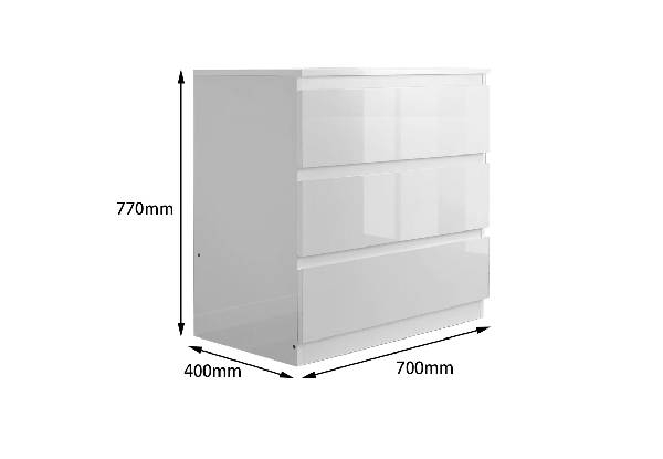 Monaco Five-Drawer Chest Cabinet - Two Colours Available
