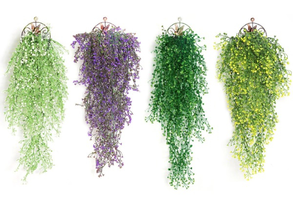 Two Artificial Flower Vines - Four Colours Available & Option for Four