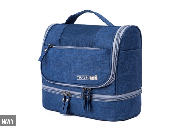 Dual Layer Cosmetic & Toiletry Bag - Six Colours Available