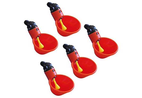 Five-Pack of Chicken Drinking Bowls - Option for Ten-Pack Available