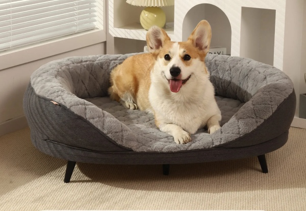 Pet Scene Raised Pet Soft Cushioned Couch