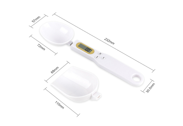 Rechargeable Digital Measuring Spoon Scale with Two Spoon Heads - Option for Two-Pack