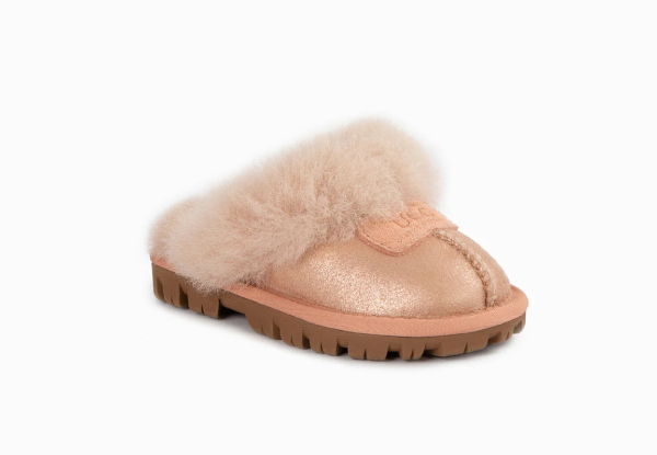 Ugg Kids Coquette Metallic Slipper - Available in Two Colours & Six Sizes