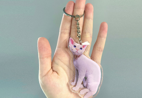 Custom Pet Photo Acrylic Keychain