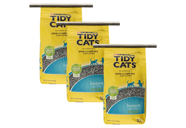 Three-Pack of Purina Tidy Cats Non-Clump Clay Litter 4.54kg