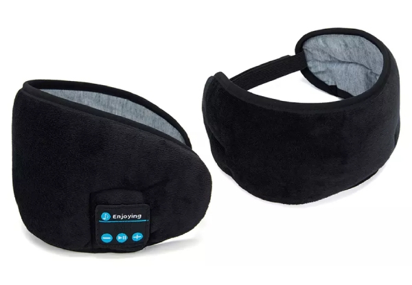 Bluetooth Headphone Sleeping Eyemask - Two Colours Available & Option for Two-Pack