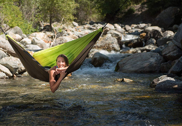 Lightweight Portable Single Hammock - Two Colour Options Available