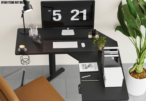 Electric Height Adjustable Corner Desk - Two Colours Available