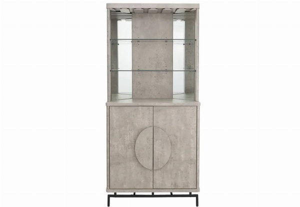 Wine Cabinet with Half-Moon Handles - Available in Two Colours