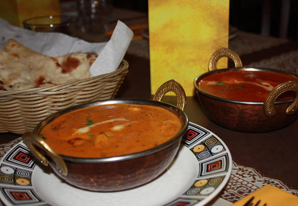 $32 for an Indian Dinner for Two incl. One Shared Starter, Two Curries, Two Pappadoms & Rice for Two (value up to $63)