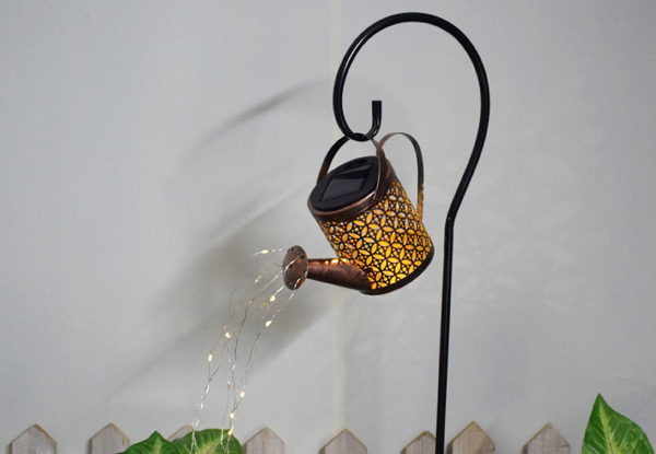 Metal Solar Watering Can Lights