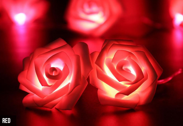 $10 for 20 LED Rose Fairy Lights Available in Five Colours