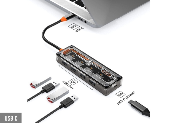 USB Adapter Docking Station with Four-Ports - Two Styles Available