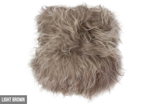 Genuine Premium Icelandic Long-Haired Sheep Wool Filled Cushion - Six Colours Available