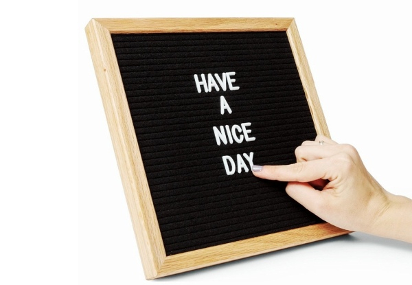 Black Felt Letter Board with 330 Letters
