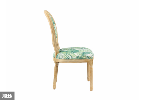 Elise French Upholstered Dining Chair - Two Colours Available