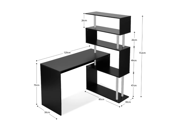 L-Shaped Rotating Work Table - Two Colours Available