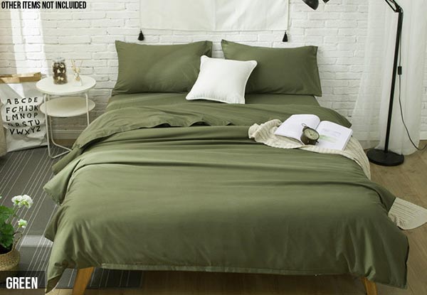 Four-Piece Super Soft Queen Duvet & Sheet Set - Four Colours Available