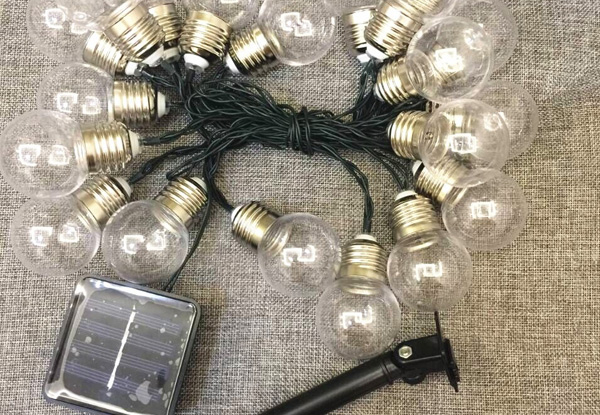 20-LED Bulb Solar String Light