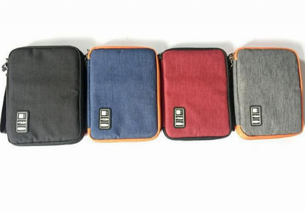 Double-Layered Water-Resistant Travel Gadget Organiser Bag - Four Colours Available