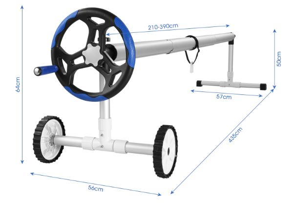 2.1m to 4.35m Adjustable Pool Cover Roller Reel