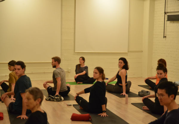 Your Choice of Yoga Class with One Social Two-Course Vegetarian Meal - Options for Three or Five Classes, or Unlimited Workshops