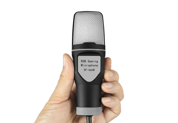 USB RGB Condenser Microphone with Tripod