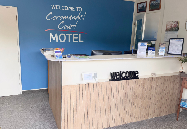 Peaceful Stay at Coromandel Court Motel incl. $50 Food & Beverage Voucher at The Pepper Tree Restaurant & Bar - Options for One or Two Night Studio Stays, & Family Suite Available
