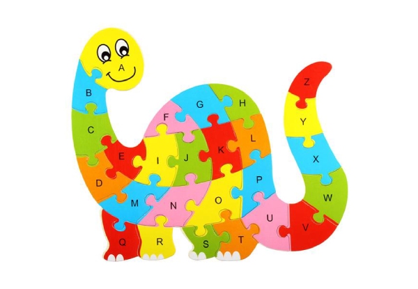 Three-Pack of Wooden Educational Animal Alphabet Puzzles - Two Sets Available