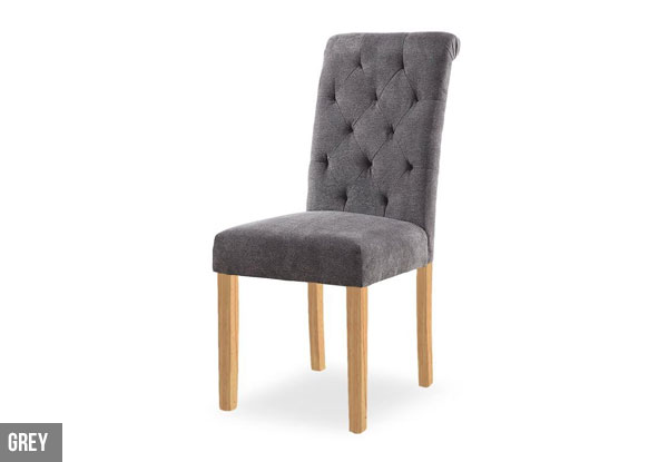 Two Fabric Dining Chairs - Two Colours Available