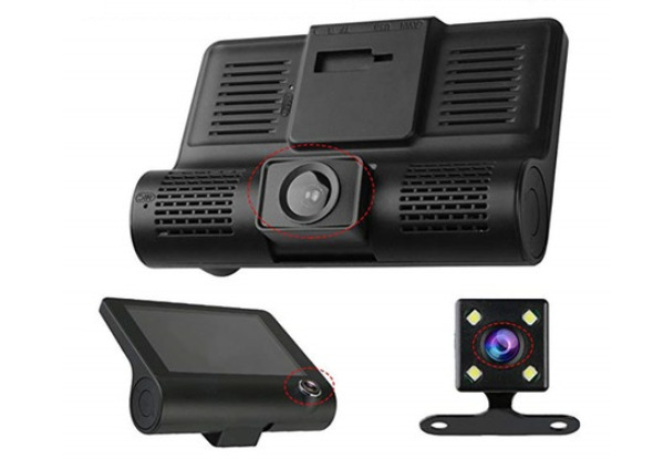 Three-Lens Car Dash Camera