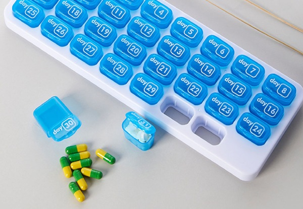 Monthly Pill Organiser - Four Colours Available