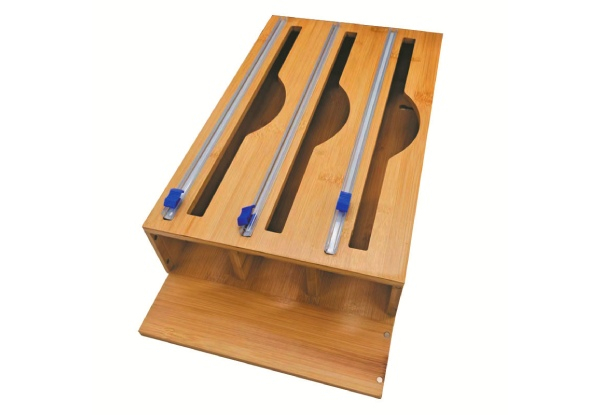 Three-in-One Bamboo Wrap Organiser with Cutter