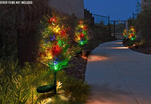 Two Solar Powered Christmas Garden Lights - Option for Four