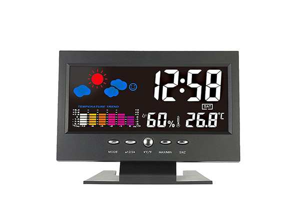 Digital Weather Station Thermometer Hygrometer with Alarm Clock