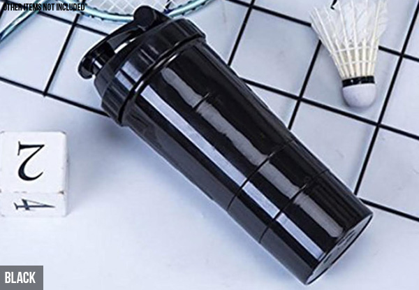 Three Compartment Protein Shake Bottle with Free Delivery