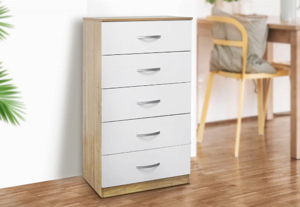 Escot Five-Drawer Tallboy Cabinet