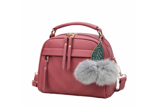 Pom Pom Messenger Handbag - Five Colours Available with Free Delivery