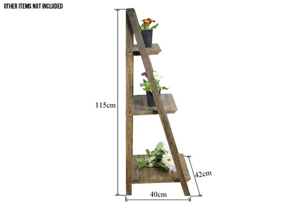 Three-Layer Wooden Flower Stand