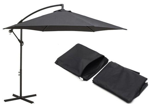 Black Water-Resistant Patio Umbrella Cover with Free Delivery