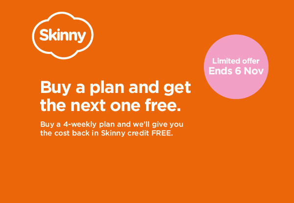 Join Skinny Mobile & get FREE Credit Back! – Limited Offer