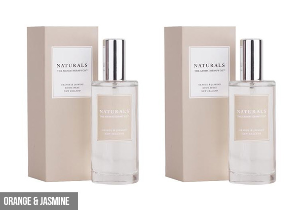 Two-Pack of The Aromatherapy Company Naturals Room Spray 100ml - Four Scents Available