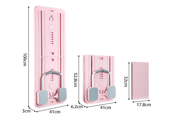 Foldable Pilates Reformer Board with Bands - Available in Three Colours