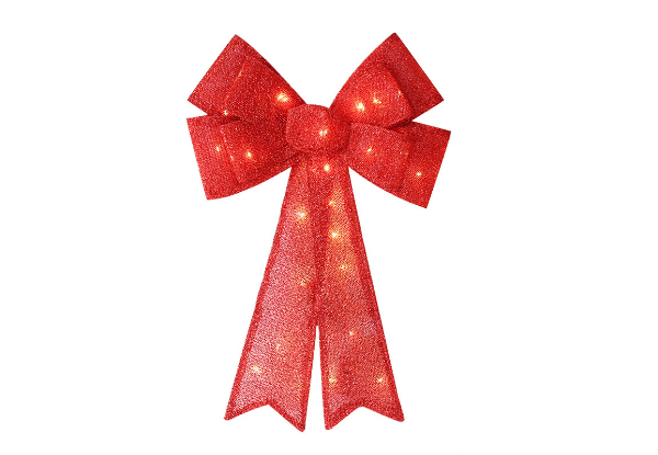 Light Up Christmas Bow - Available in Three Colours & Option for Two, Three & Four-Piece